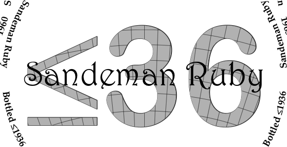 Glasses placemat: Sandeman Ruby ≤1936