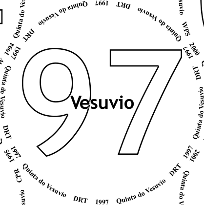 Glasses placemat: Vesuvio 1997